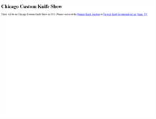 Tablet Screenshot of chicagocustomknifeshow.com